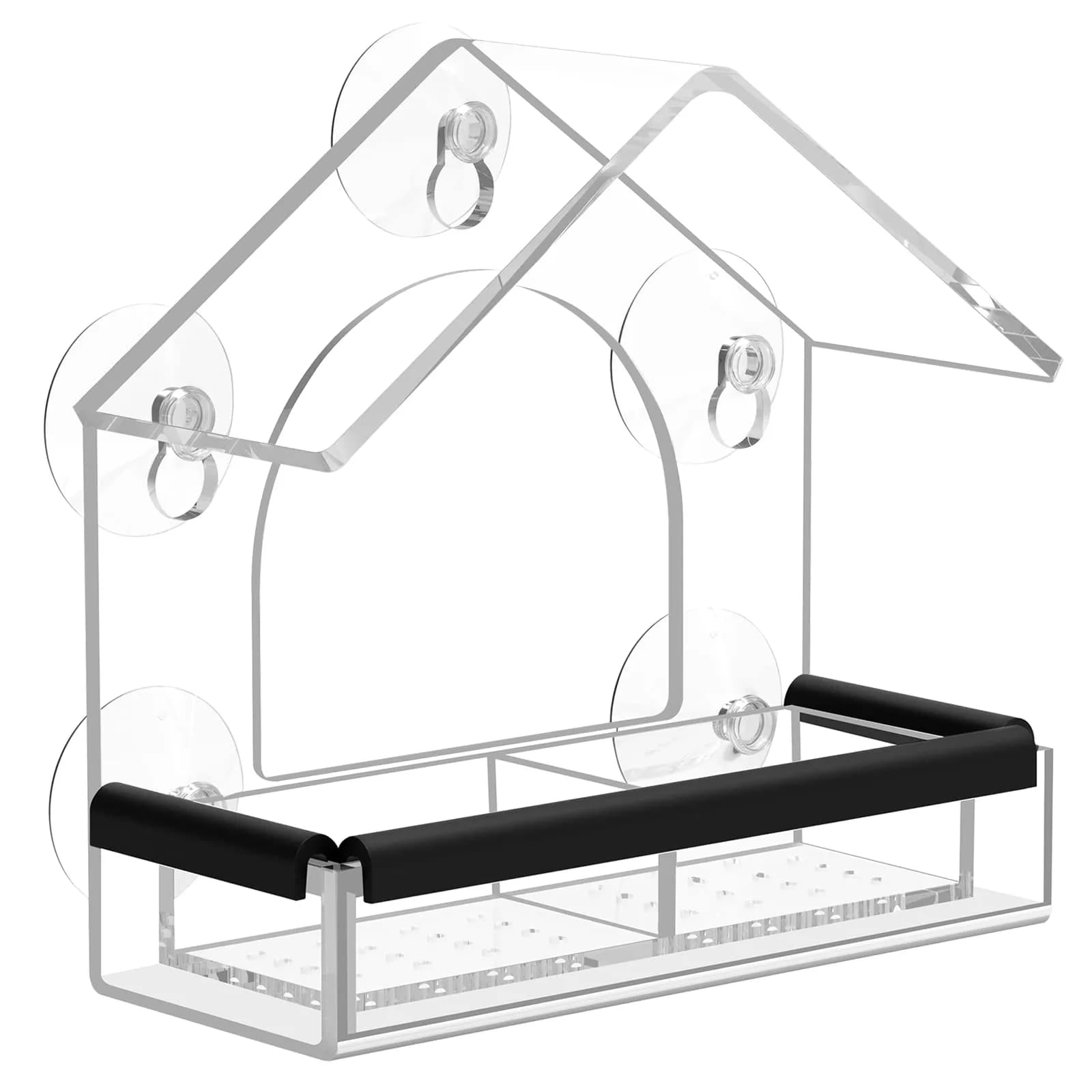 DY-SKTY Clear Window Bird Feeder with 5 Strong Suction Cups | Durable Acrylic Bird Watching Gift - main product image