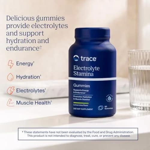 Trace Minerals Electrolyte Stamina Gummies, Lemon Lime | Full Spectrum Ionic Trace Minerals Support thumbnail 2