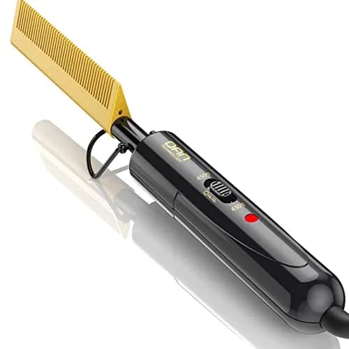 DAN Technology Electric Hot Comb for Wigs & Edges, 232°C (450°F) Dual Voltage Travel Straightener | Ceramic Glaze thumbnail 1
