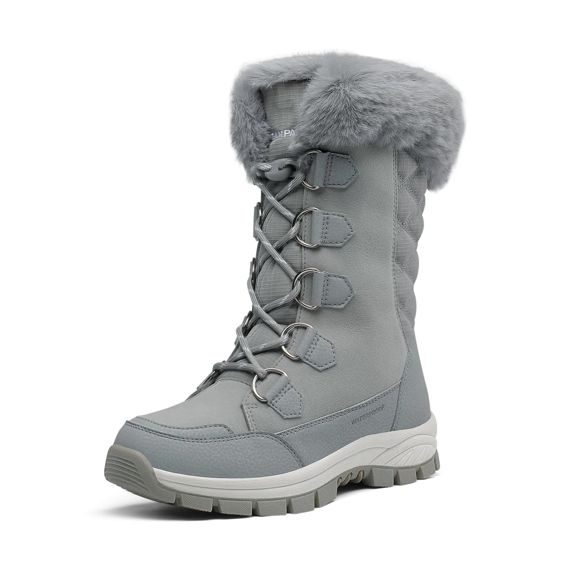 DREAM PAIRS Women's Waterproof Mid Calf Snow Boots 8.5 | Faux Fur Lining & Slip-Resistant Sole