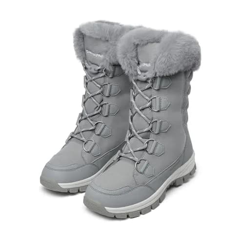 DREAM PAIRS Women's Waterproof Mid Calf Snow Boots 8.5 | Faux Fur Lining & Slip-Resistant Sole thumbnail 4