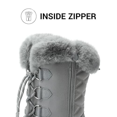 DREAM PAIRS Women's Waterproof Mid Calf Snow Boots 8.5 | Faux Fur Lining & Slip-Resistant Sole thumbnail 7