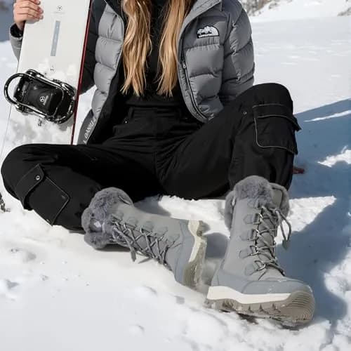 DREAM PAIRS Women's Waterproof Mid Calf Snow Boots 8.5 | Faux Fur Lining & Slip-Resistant Sole thumbnail 3