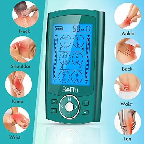 Belifu Dual Channel TENS EMS Unit with 24 Modes & 20 Intensity Levels | Rechargeable Muscle Stimulator for Pain Relief Therapy thumbnail 2