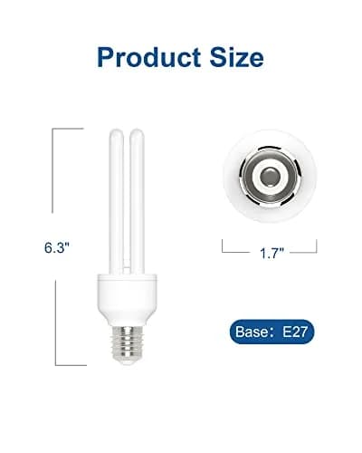 Dichroma E27 U Type 15W Bug Zapper Replacement Bulbs 2-Pack | 1100 Lumens Daylight White thumbnail 3