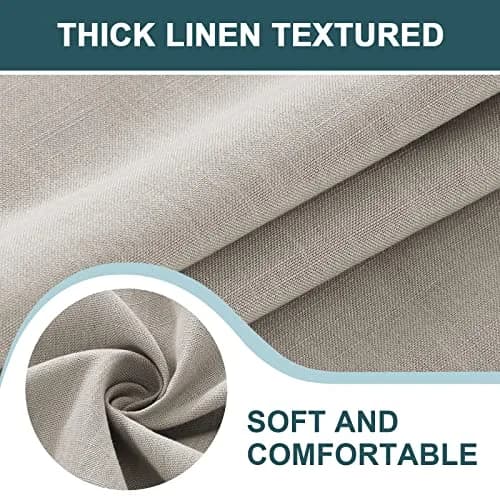 FantasDecor Rectangle Tablecloth 60 x 104 Inch | Waterproof & Wrinkle Resistant Linen Fabric Cover thumbnail 4