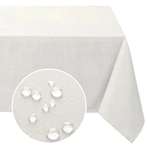 FantasDecor Square Tablecloth 60 x 60 Inch | Waterproof & Wrinkle-Free Linen Cover thumbnail 1