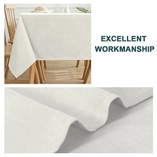 FantasDecor Square Tablecloth 60 x 60 Inch | Waterproof & Wrinkle-Free Linen Cover thumbnail 5