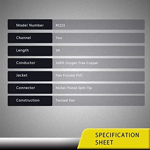RECOIL RCI23 3ft (0.91m) 2-Channel RCA Audio Cable | Twisted Pair Noise Reduction thumbnail 6