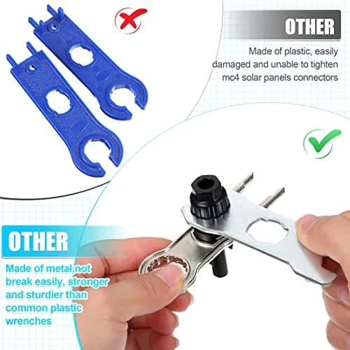 Landhoow 6 Pcs Solar Connector Tool, Metal Wrench for PV Disconnect, Aluminum Alloy, Portable thumbnail 5