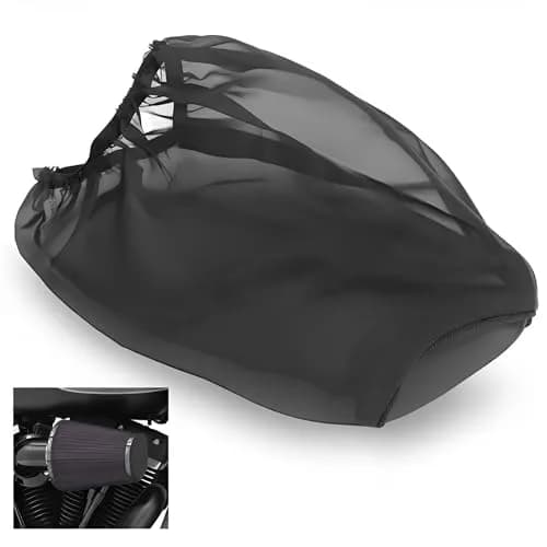 TCMI Universal Air Intake Filter Sock Cover for Harley, Kawasaki, Suzuki, Honda, Yamaha - Black L (12cm*15cm*24cm) thumbnail 1