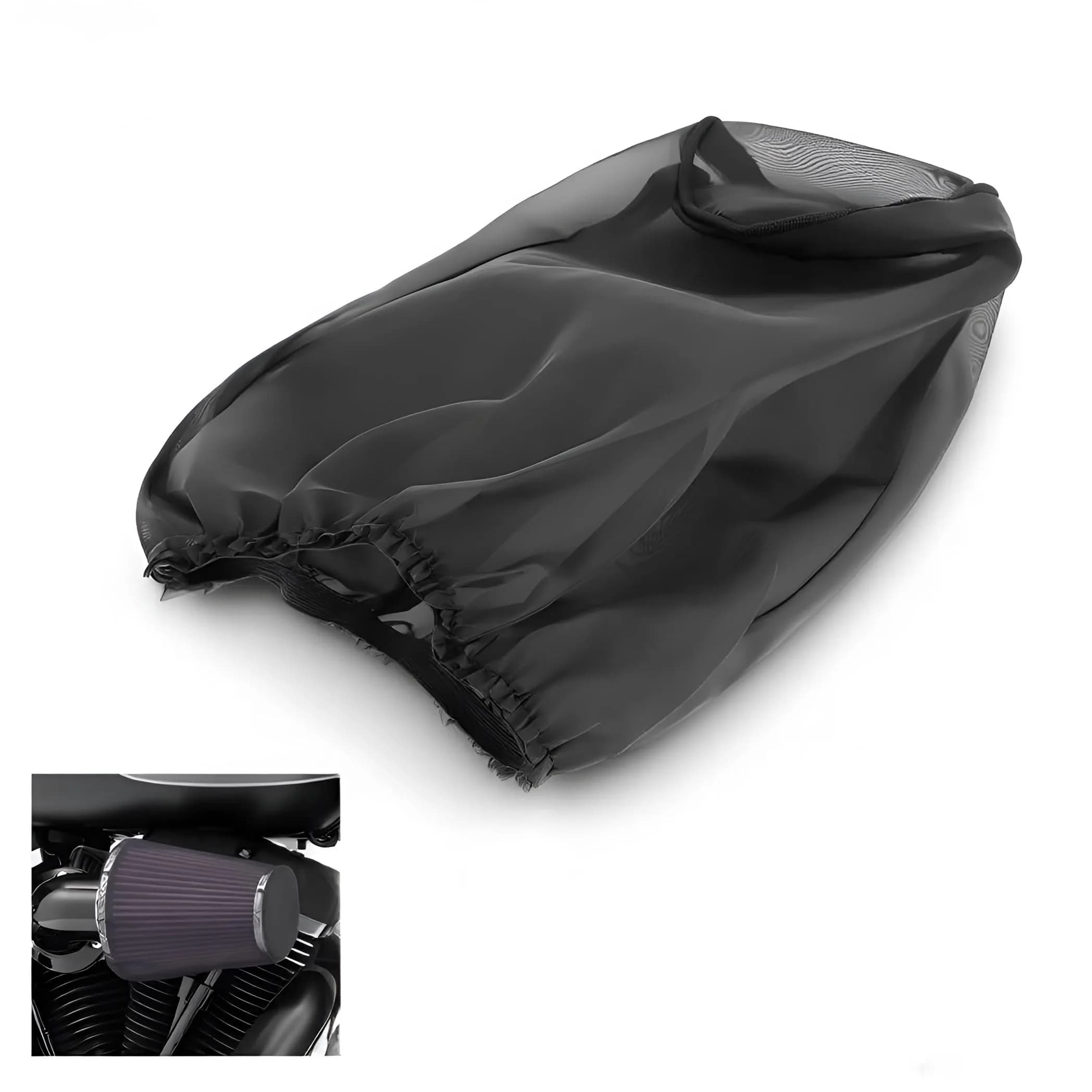 TCMI Universal Air Intake Filter Sock Cover for Harley, Kawasaki, Suzuki, Honda, Yamaha - Black L (12cm*15cm*24cm) - view 2