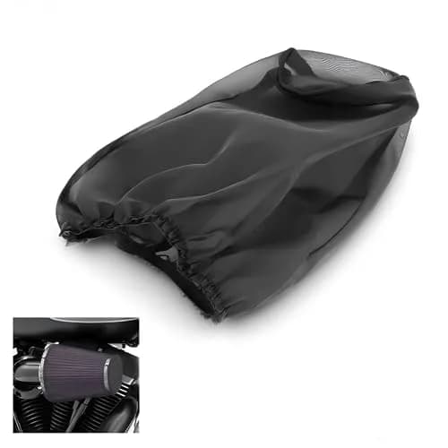 TCMI Universal Air Intake Filter Sock Cover for Harley, Kawasaki, Suzuki, Honda, Yamaha - Black L (12cm*15cm*24cm) thumbnail 2