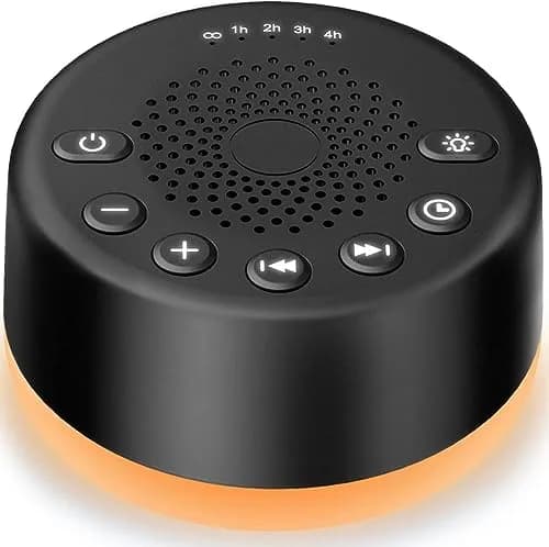 Easysleep White Noise Machine with 25 Sounds & Night Light | 10.1 cm (3.9 inch) Compact Design thumbnail 1