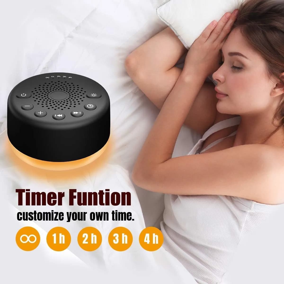 Easysleep White Noise Machine with 25 Sounds & Night Light | 10.1 cm (3.9 inch) Compact Design - view 4
