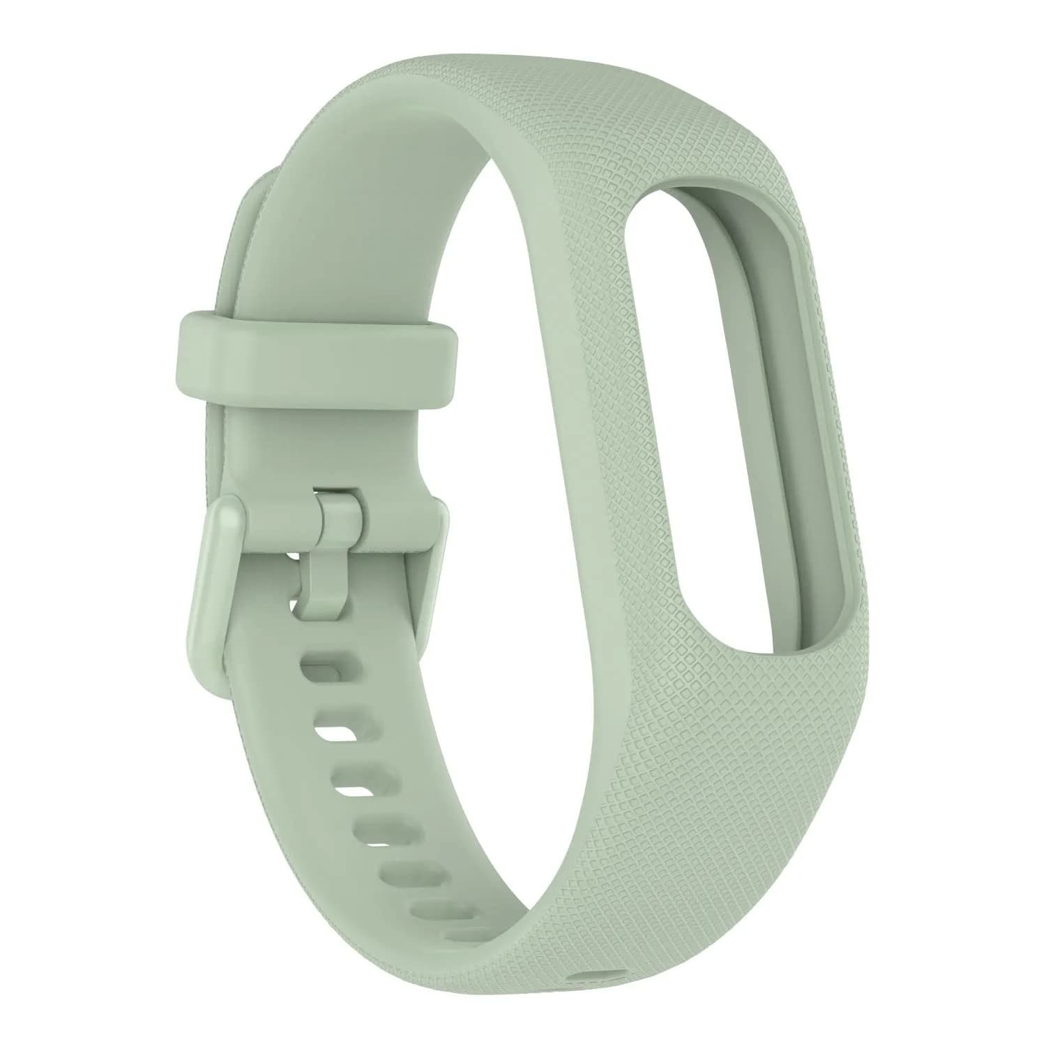 Gheper Soft Silicone Bands Compatible with Garmin Vivosmart 5 Straps 18mm (3 Pack, Black/White/Mint) | Secure Metal Clasp Buckle - view 6