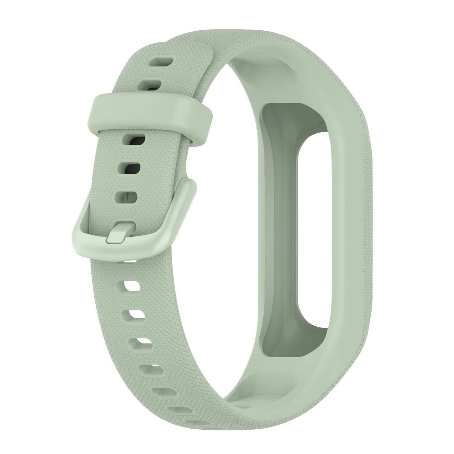 Gheper Soft Silicone Bands Compatible with Garmin Vivosmart 5 Straps 18mm (3 Pack, Black/White/Mint) | Secure Metal Clasp Buckle - view 7