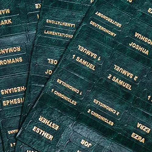 UPAFEXXI Leather Bible Tabs for Women and Men, Gold Foil Lettering | 80 Pack, Durable Leather, Complete Scripture Navigation thumbnail 5