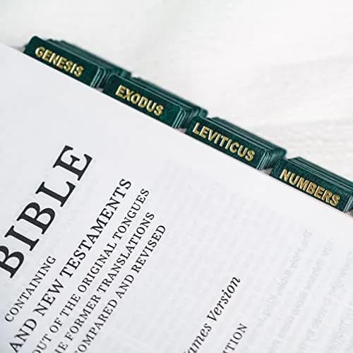 UPAFEXXI Leather Bible Tabs for Women and Men, Gold Foil Lettering | 80 Pack, Durable Leather, Complete Scripture Navigation thumbnail 7
