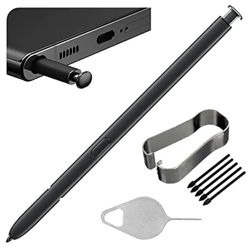 Bestdealing S22 Ultra 5G S Pen Replacement Stylus for Samsung Galaxy S22 Ultra 5G 6.8" Phantom Black | Non-Bluetooth Stylus with 5 Tips & Repair Tool thumbnail 1