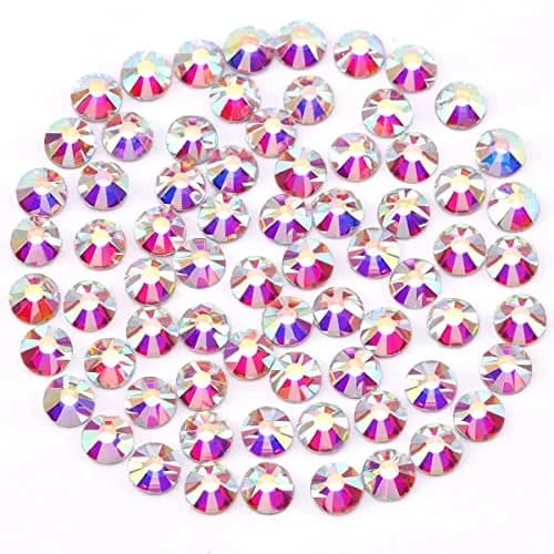 Novani Glass Crystal AB Rhinestones SS3 (1.2mm) - 5760pcs | Sparkle Like Diamond Flatback Gems for Nail Art & Crafts thumbnail 1
