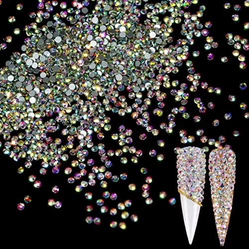 Novani Glass Crystal AB Rhinestones SS3 (1.2mm) - 5760pcs | Sparkle Like Diamond Flatback Gems for Nail Art & Crafts thumbnail 2
