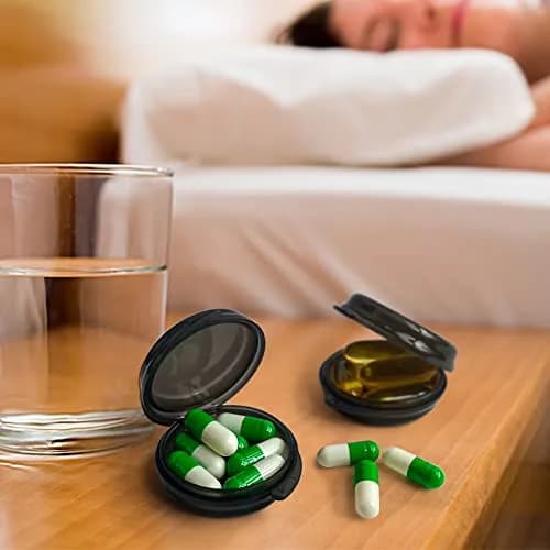 UHOUSE Small Pill Box (6 PCS, 4cm Diameter) | Portable Medicine Storage Container thumbnail 6