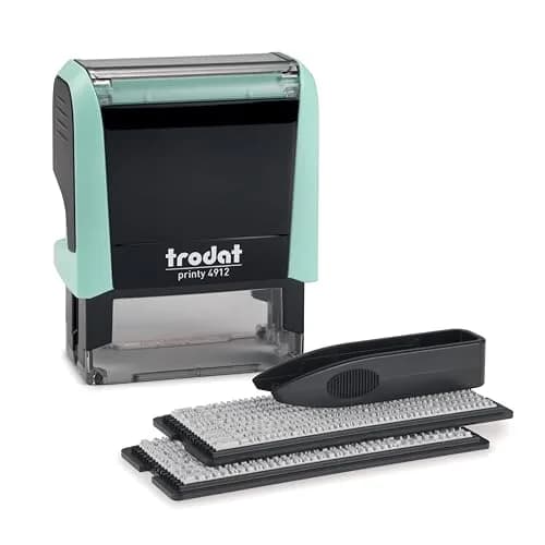 Trodat Printy 4912 Self Inking DIY Stamp Kit – Black Ink, 3/4” x 1-7/8” | Customizable message stamp thumbnail 1