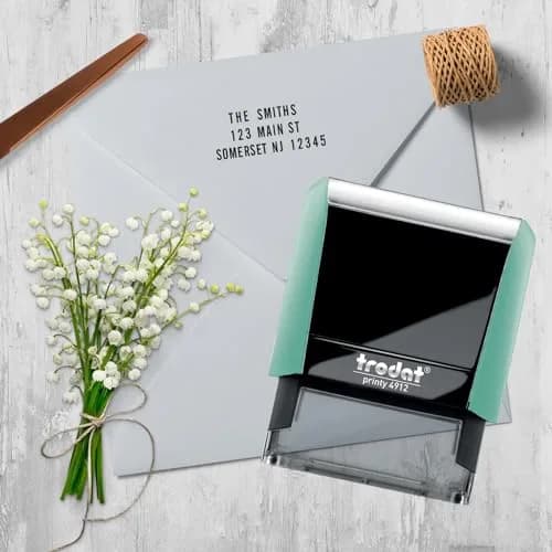 Trodat Printy 4912 Self Inking DIY Stamp Kit – Black Ink, 3/4” x 1-7/8” | Customizable message stamp thumbnail 7