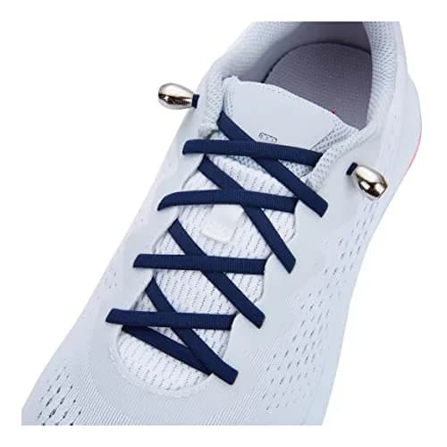 anan520 Tieless Elastic Shoe Laces Navy Blue | No Tie Sneakers for Kids & Adults thumbnail 1