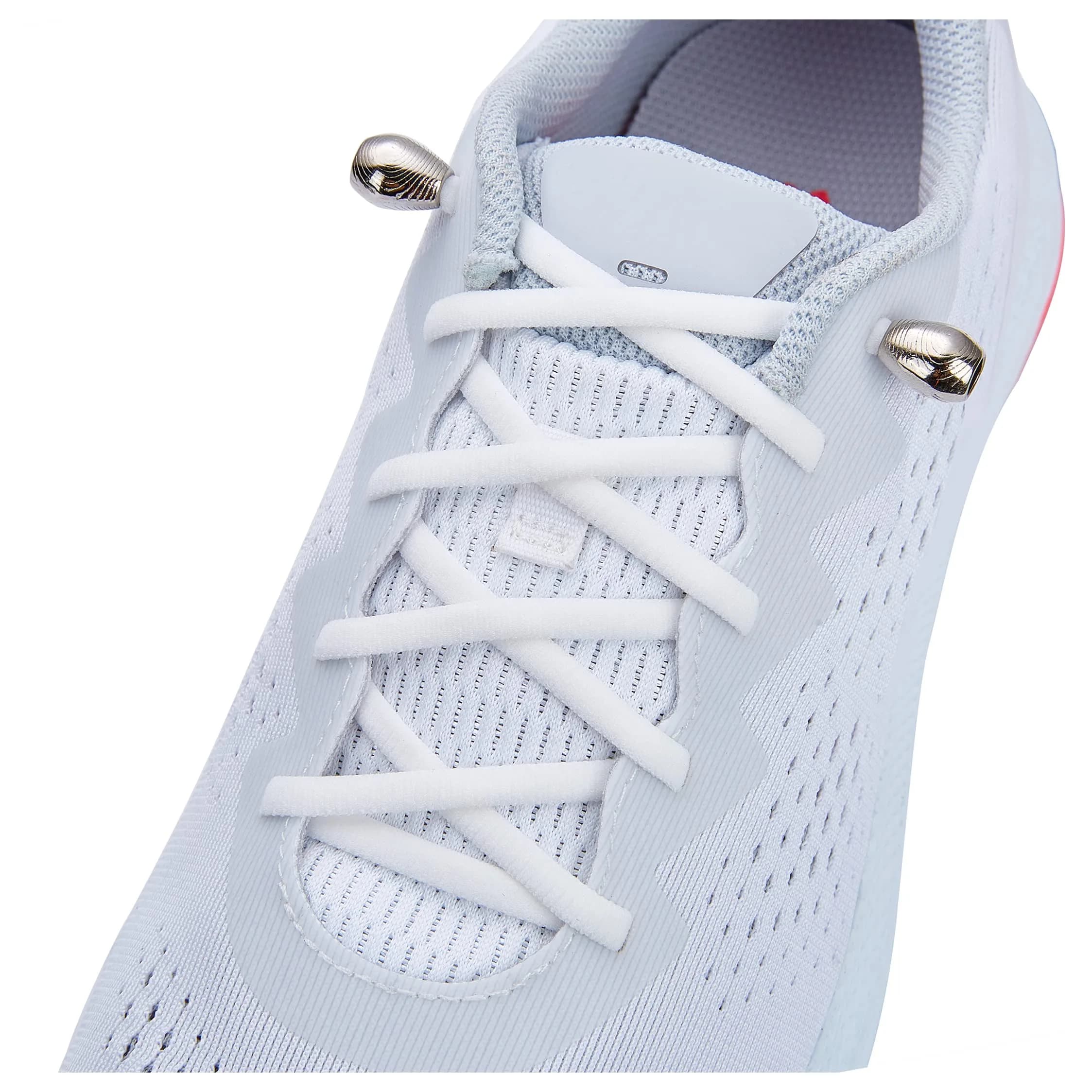anan520 Tieless Elastic Shoe Laces | No Tie Slip-On Support for Kids & Adults, White - main product image