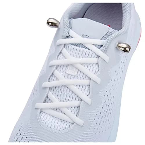 anan520 Tieless Elastic Shoe Laces | No Tie Slip-On Support for Kids & Adults, White thumbnail 1