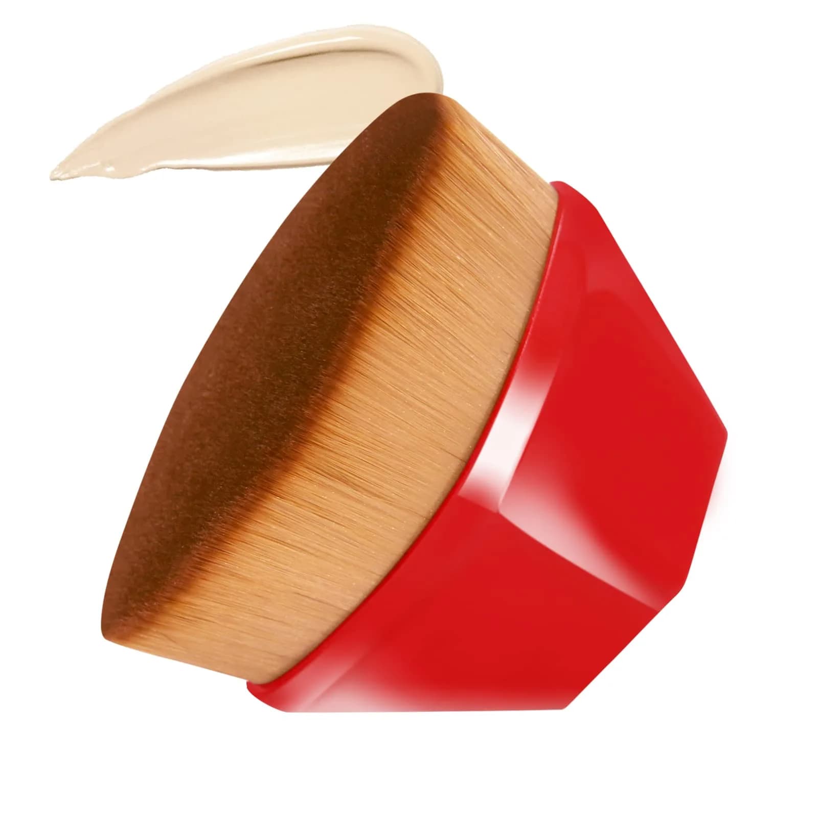 Daubigny Foundation Brush 60mm Red | Flawless Makeup Application with Protective Case