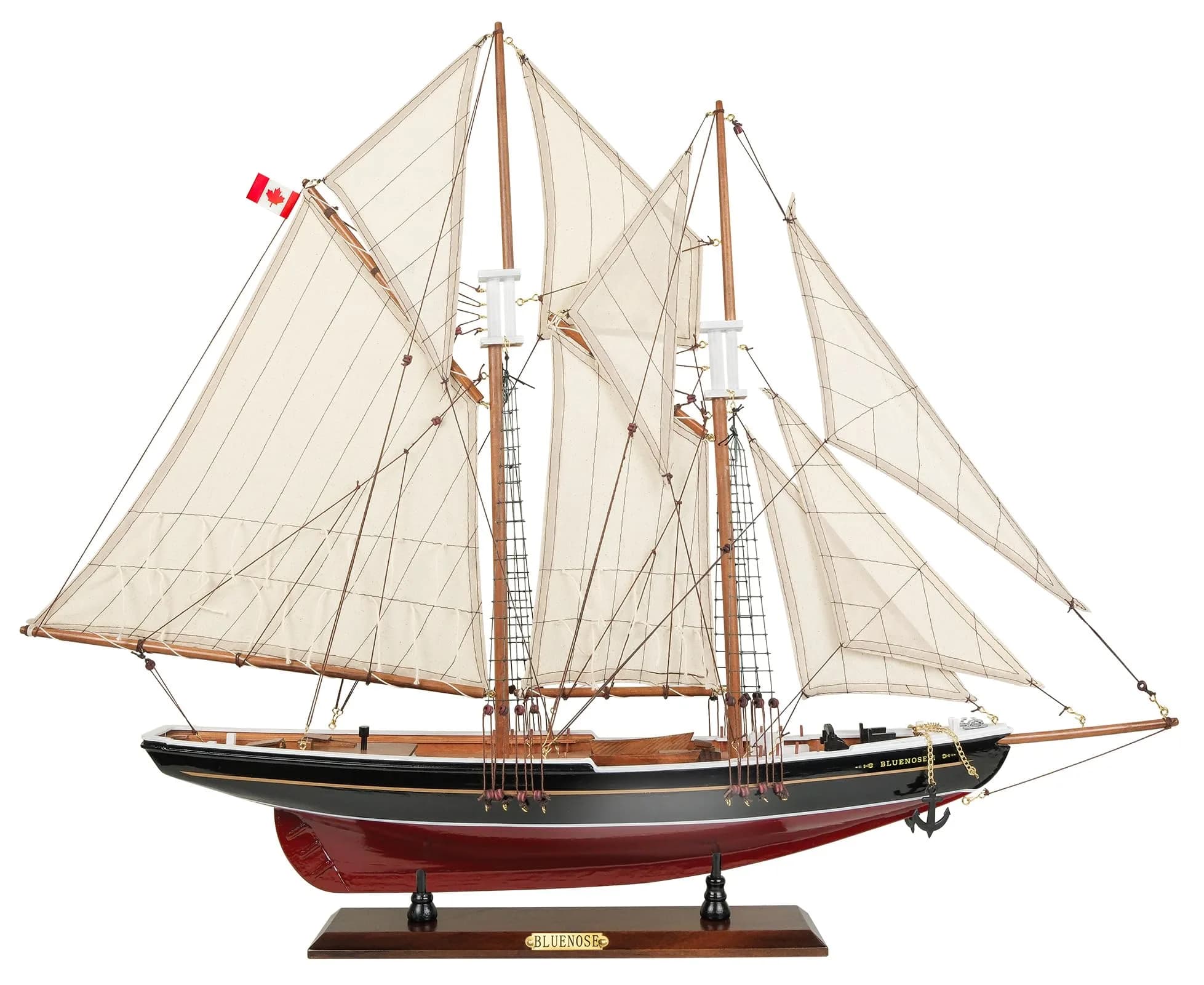 SAILINGSTORY Bluenose 1/60 Scale Wooden Sailboat Model Ship Replica Large | 82 cm (32" L) Nautical Display - main product image