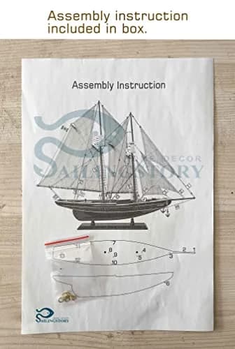 SAILINGSTORY Bluenose 1/60 Scale Wooden Sailboat Model Ship Replica Large | 82 cm (32" L) Nautical Display thumbnail 5
