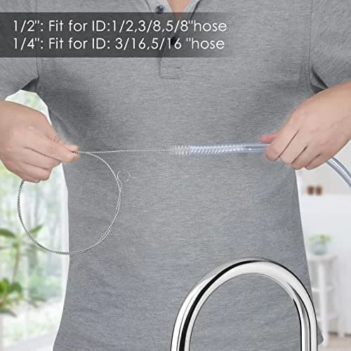 FOLUNUE 40-inch Cleaning Brush Set (4PCS) | Flexible Stainless Steel Handle for Straws, Drains, and Tubes thumbnail 5