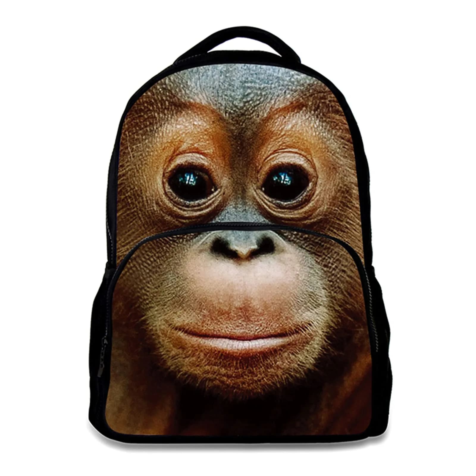 ENDUO DESIGN Animal Backpack King Kong 17 Inch Water-Resistant School Bag for Teenagers & Adults — Orangutan