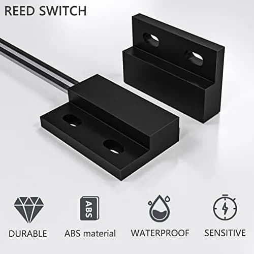 AOAUTO Magnetic Reed Switch 23mm x 14mm x 6mm | Normally Open Wired Door Sensor 2-Pack thumbnail 6