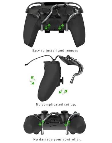 EXknight Leverback FPS Mechanical Paddles Attachment for PS5 Controller | Ergonomic Back Buttons (Black) thumbnail 5