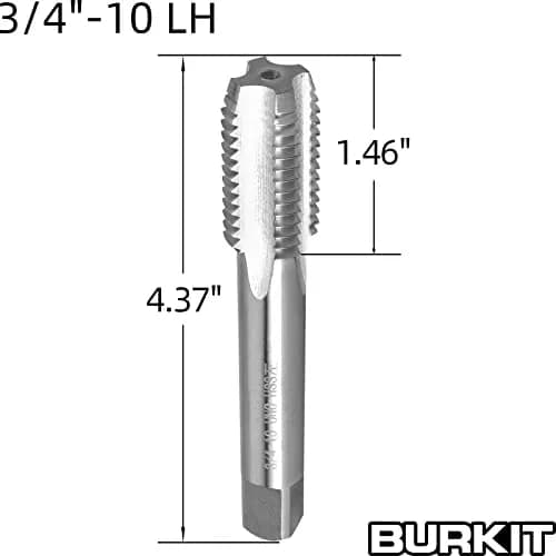 Burkit 3/4"-10 UNC Left Hand Tap and Die Set | 264g (0.58lb) HSS & Alloy Steel thumbnail 2