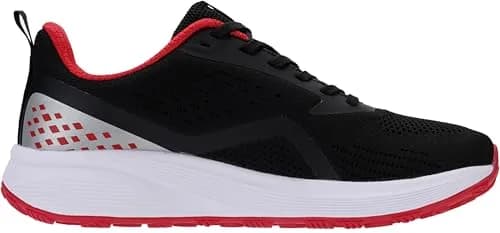 BRONAX Men's Wide Toe Box Tennis Shoes 12 Black Red | Supportive, Breathable & Durable for Active Men thumbnail 7