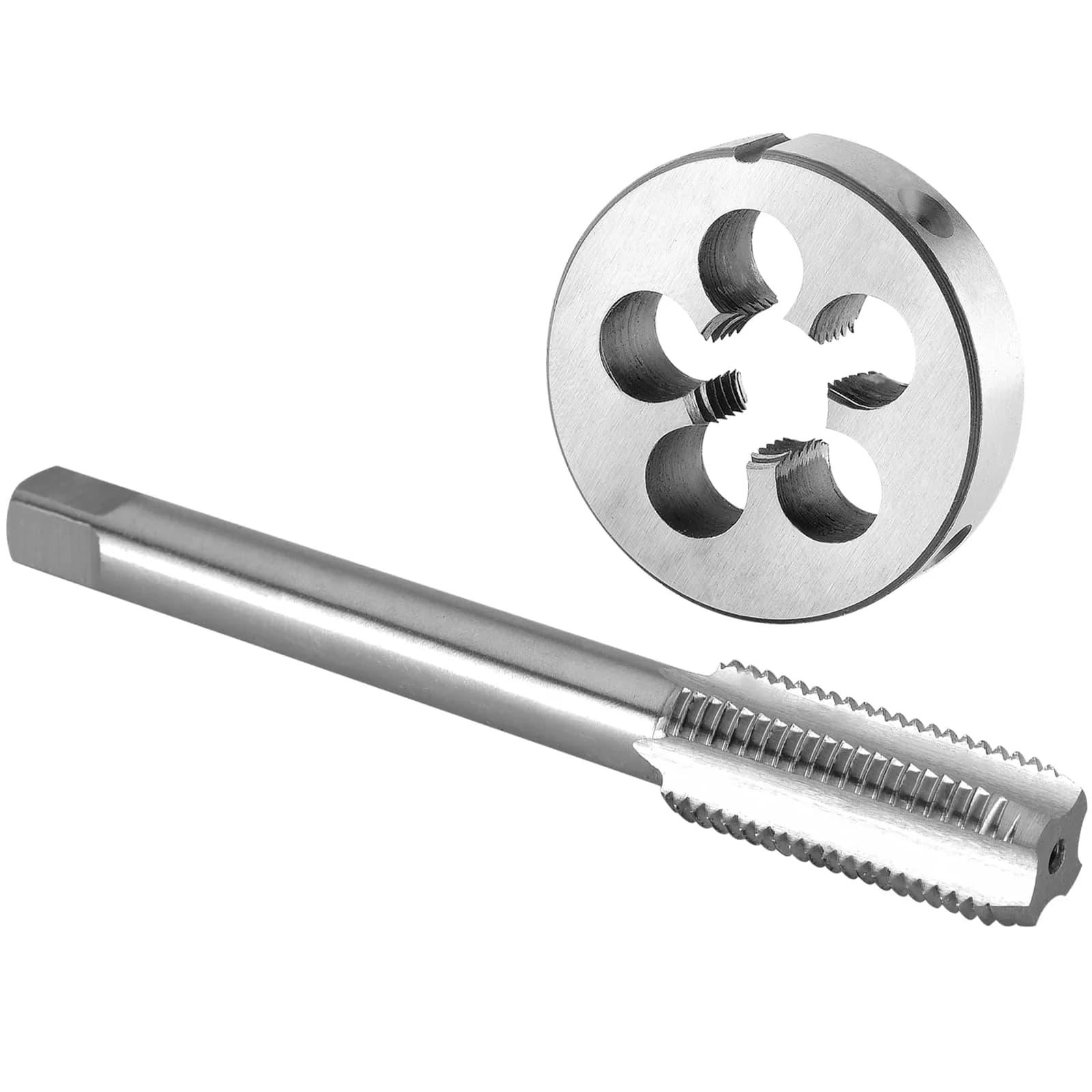 Burkit 3/4"-10 UNC Left Hand Tap and Die Set | 264g (0.58lb) HSS & Alloy Steel — 1/2"-13 Left Hand