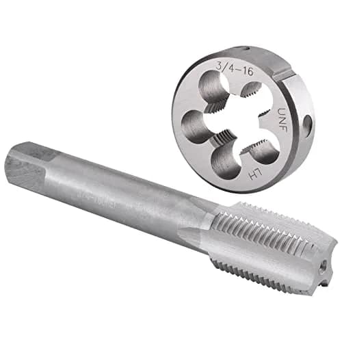 Burkit 3/4"-16 UNF Left Hand Tap and Die Set | High-Speed Steel Tap, Alloy Steel Die thumbnail 1