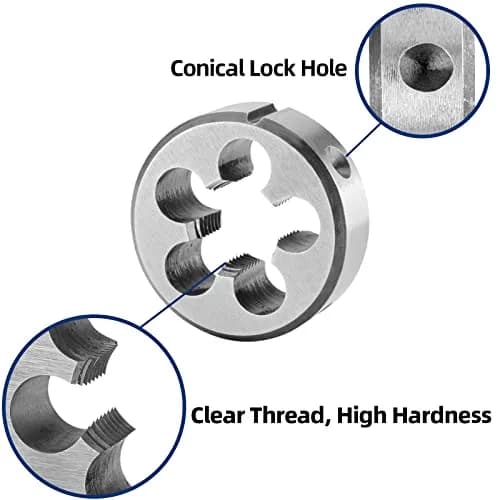 Burkit 3/4"-16 UNF Left Hand Tap and Die Set | High-Speed Steel Tap, Alloy Steel Die thumbnail 5