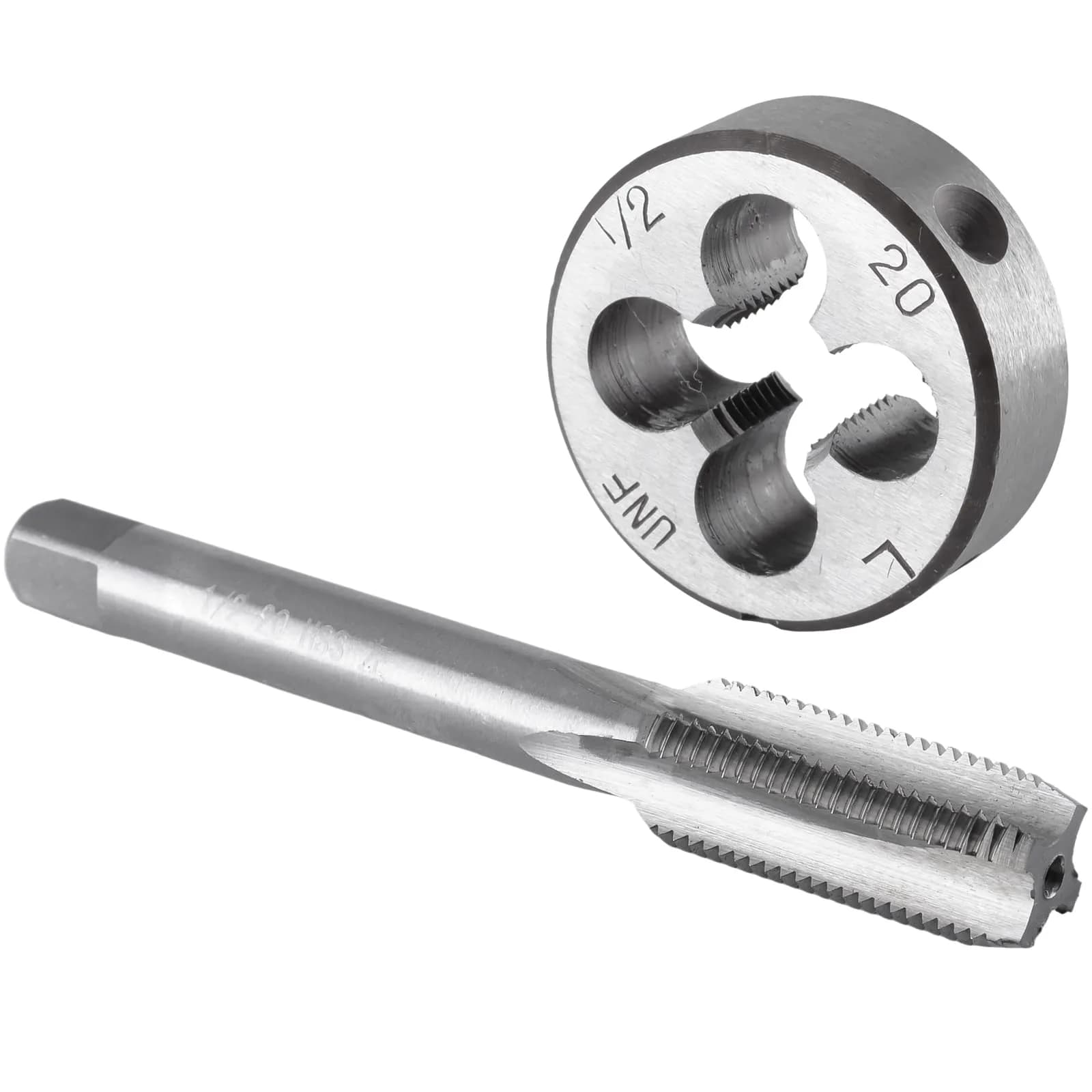 Burkit 1/2"-20 UNF Left Hand Tap and Die Set, 3.3 oz | Thread Cutting & Repair Tool - main product image
