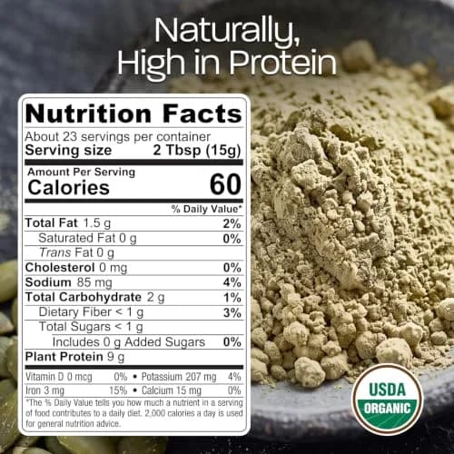 BareOrganics Pumpkin Protein Powder, 12 oz – Non-GMO & Vegan – Gluten Free | Natural plant protein with antioxidants, gluten-free, vegan-friendly, imported from USA thumbnail 2