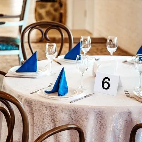 Tapix Restaurant Table Numbers 1-50 White | Durable Plastic Tent Markers for Events thumbnail 5