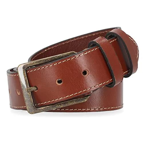 Colonial Belt Company Casual Leather Jean Belt | Made in the USA, 32 inch, Brown thumbnail 2