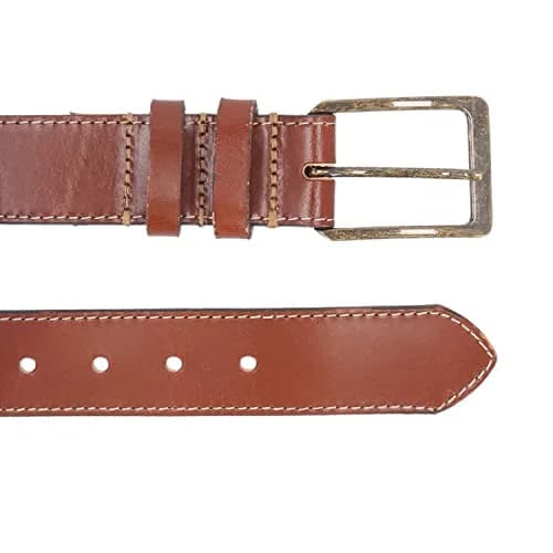 Colonial Belt Company Casual Leather Jean Belt | Made in the USA, 32 inch, Brown thumbnail 3