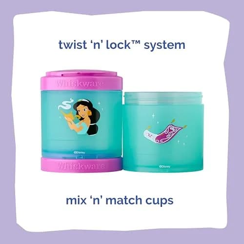 Whiskware Disney Princess Aladdin Stackable Snack Containers 3-Pack | BPA-Free & Dishwasher Safe thumbnail 3